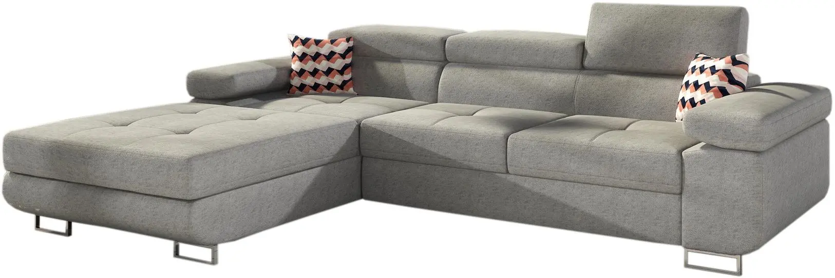 Canapea de colt Eltap Armando Gusto 88/Zigzag 60 Left (Gray Light)