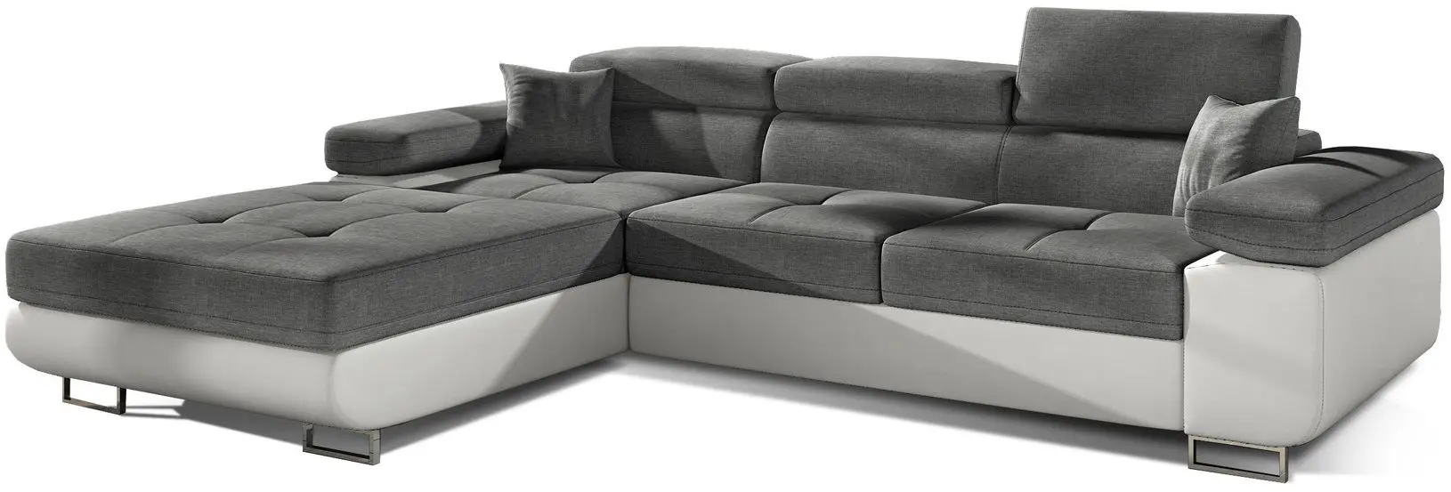 Диван угловой Eltap Armando Sawana 05/Soft 17 Left (Gray Dark/White)