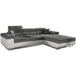 Диван угловой Eltap Armando Sawana 05/Soft 17 Right (Gray Dark/White)