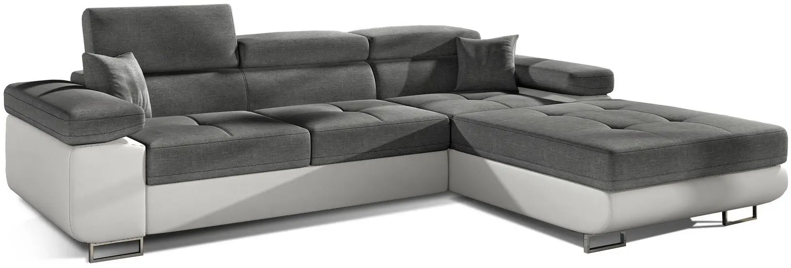 Диван угловой Eltap Armando Sawana 05/Soft 17 Right (Gray Dark/White)