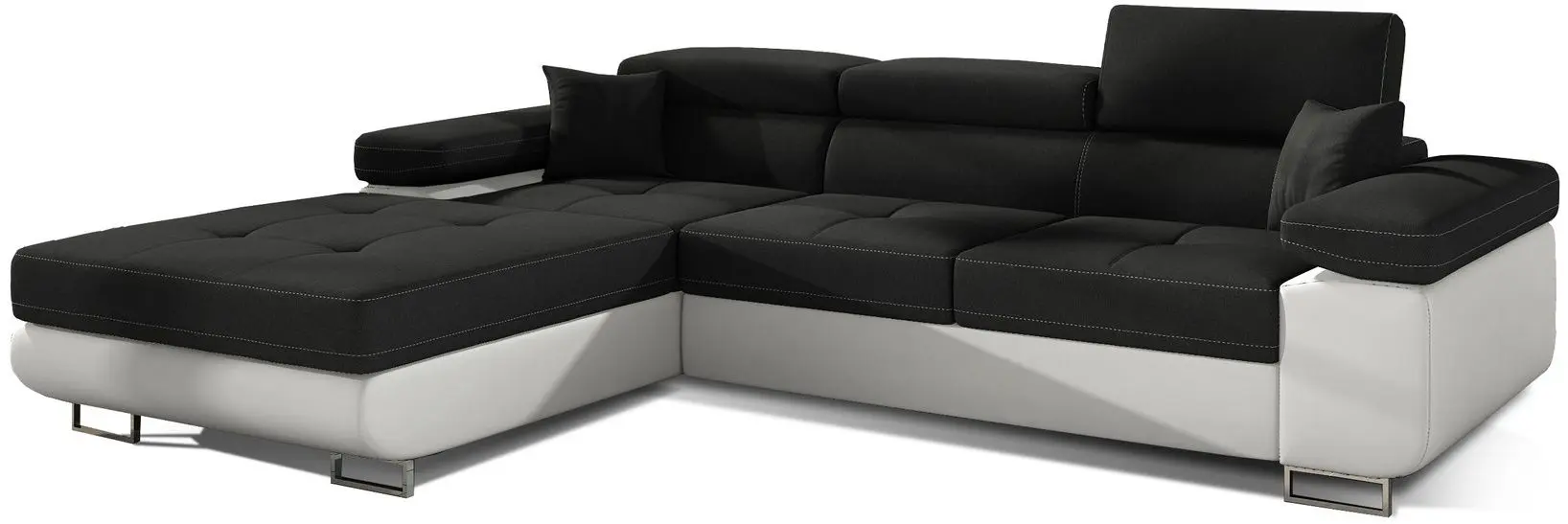 Диван угловой Eltap Armando Sawana 14/Soft 17 Left (Black/White)