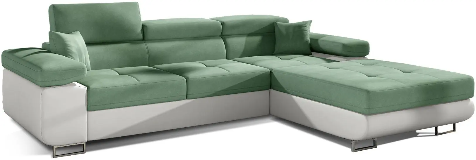 Диван угловой Eltap Armando Soro 34/Soft 17 Right (Green/White)