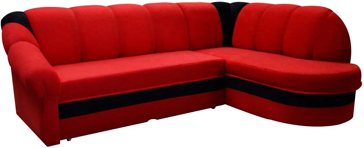 Canapea de colt Eltap Benano Alova 46/Alova 04 Right (Red/Black)