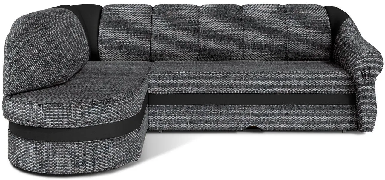 Canapea de colt Eltap Benano Berlin 01/Soft 11 Left (Gray/Black)