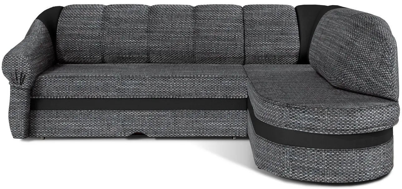 Canapea de colt Eltap Benano Berlin 01/Soft 11 Right (Gray/Black)