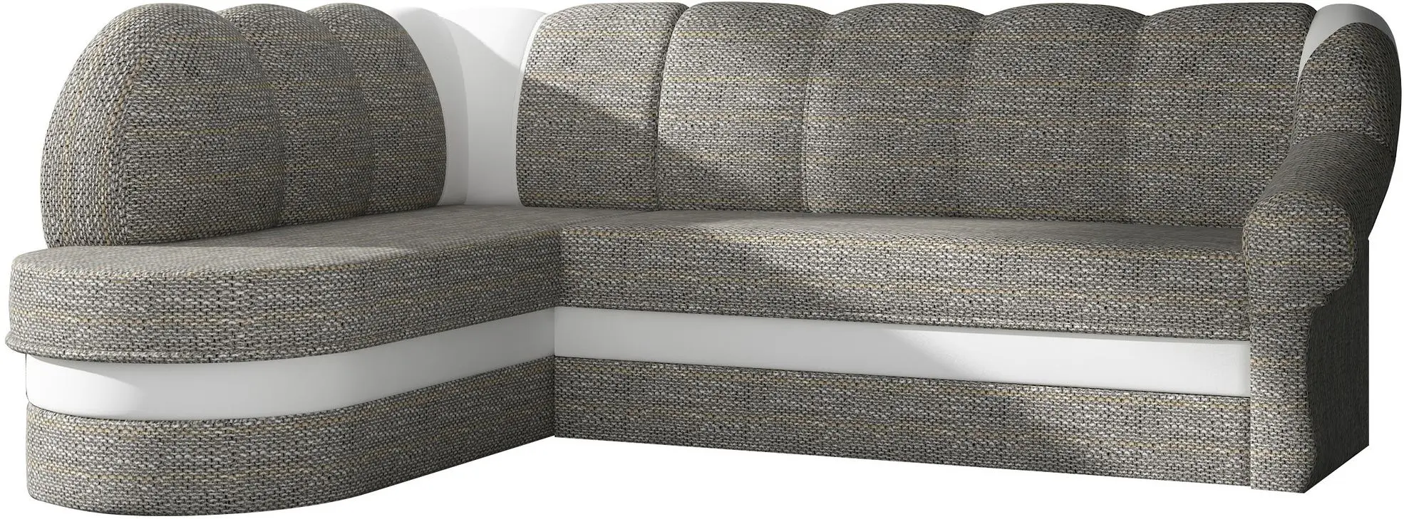 Canapea de colt Eltap Benano Berlin 01/Soft 17 Left (Gray/White)