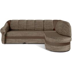 Canapea de colt Eltap Benano Berlin 03/Soft 15 Right (Beige/Brown Light)