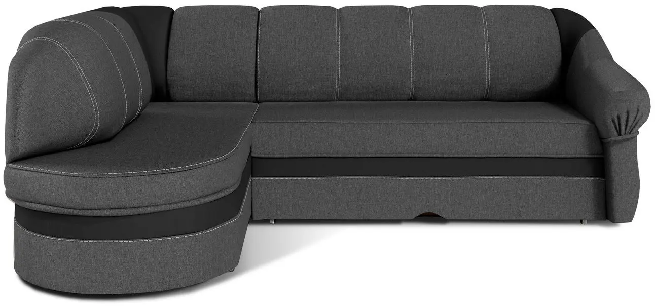 Диван угловой Eltap Benano Sawana 05/Soft 11 Left (Gray Dark/Black)