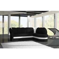 Диван угловой Eltap Benano Sawana 14/Soft 17 Left (Black/White) Thumb