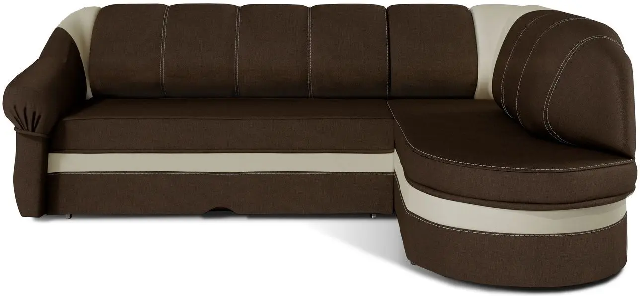 Canapea de colt Eltap Benano Sawana 16/Soft 33 Right (Brown/Cream)