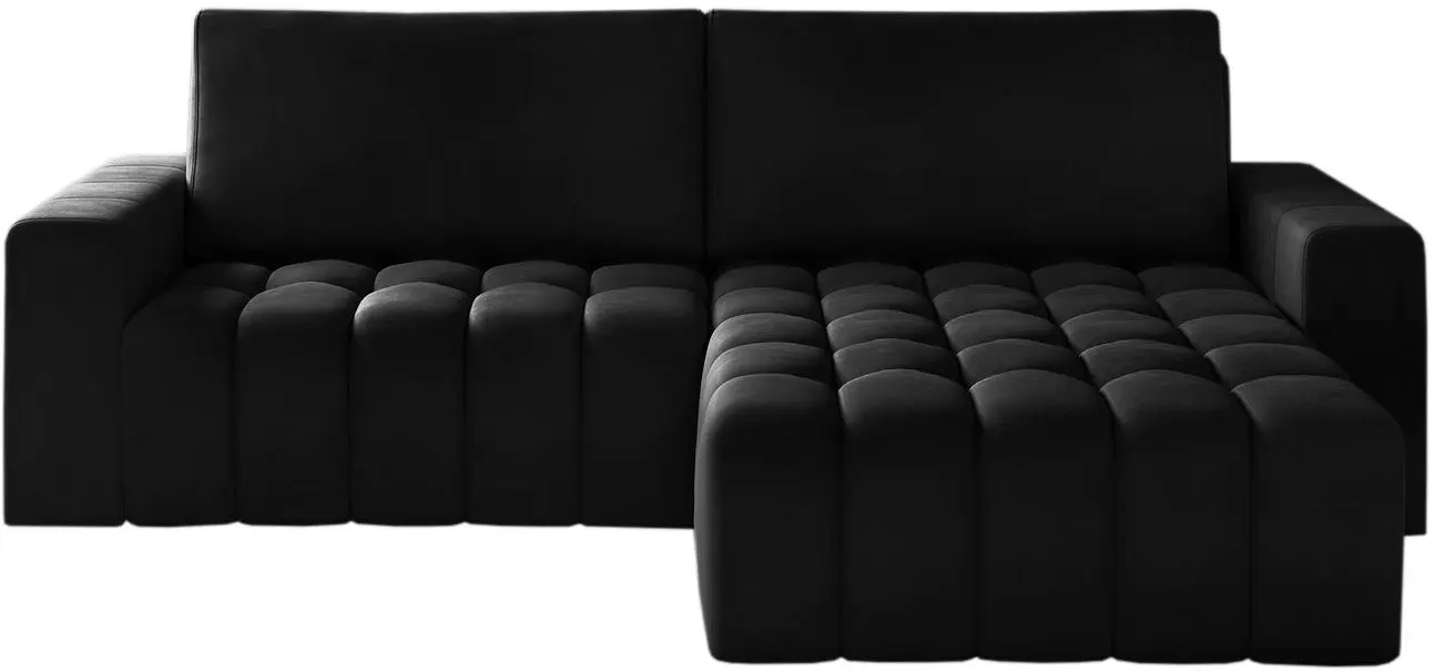 Canapea de colt Eltap Bonett Matt Velvet 99 Right (Black)