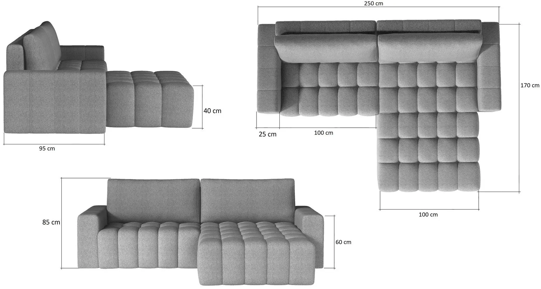 Диван угловой Eltap Bonett Monolith 77 Left (Blue)