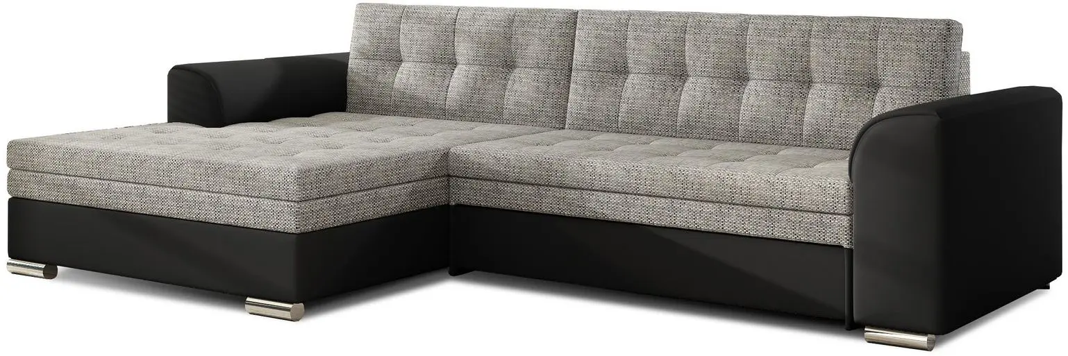 Canapea de colt Eltap Conforti Berlin 01/Soft 11 Left (Gray/Black)