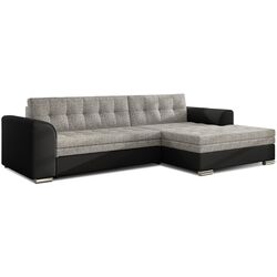 Canapea de colt Eltap Conforti Berlin 01/Soft 11 Right (Gray/Black)