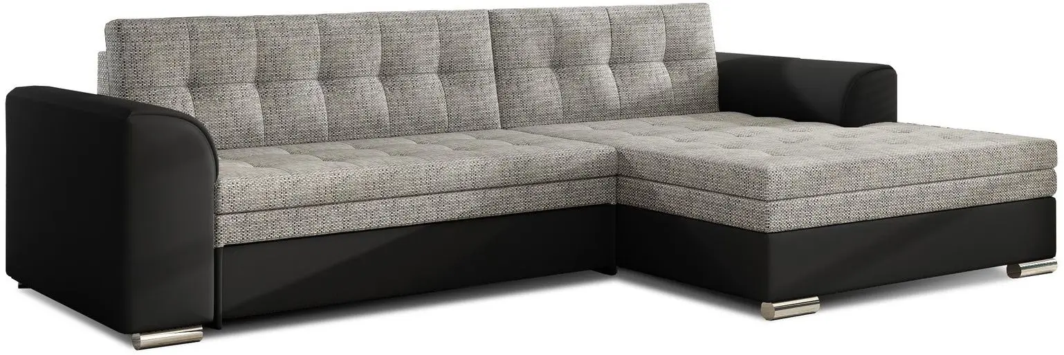 Canapea de colt Eltap Conforti Berlin 01/Soft 11 Right (Gray/Black)