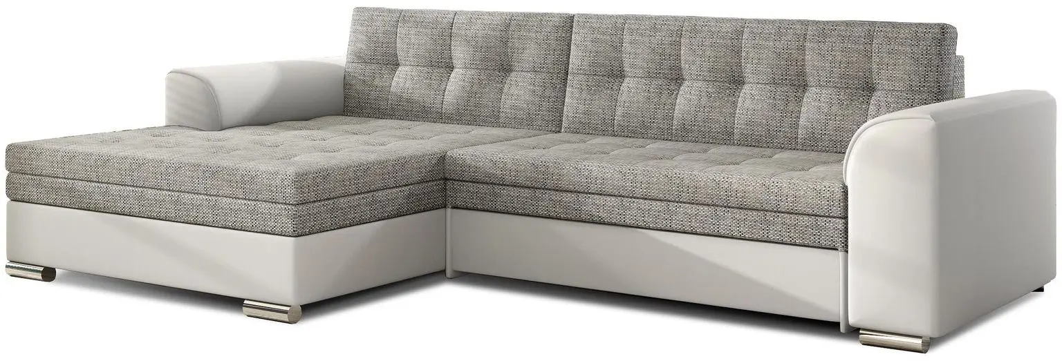 Canapea de colt Eltap Conforti Berlin 01/Soft 17 Left (Gray/White)