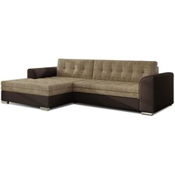 Canapea de colt Eltap Conforti Berlin 03/Soft 66 Left (Beige/Brown Dark)
