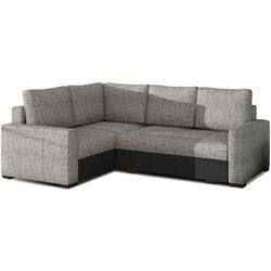 Canapea de colt Eltap Corona Berlin 01/Soft 11 Left (Gray/Black)