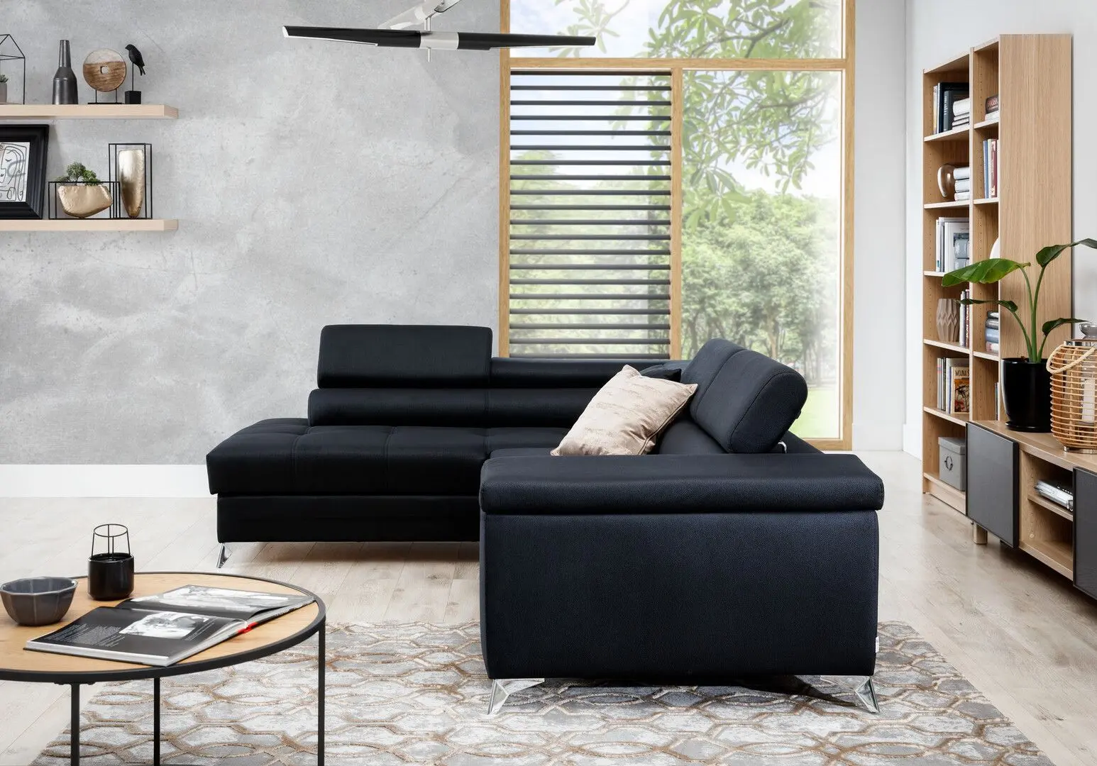 Диван угловой Eltap Eridano Berlin 01/Soft 11 Left (Gray/Black) - 2