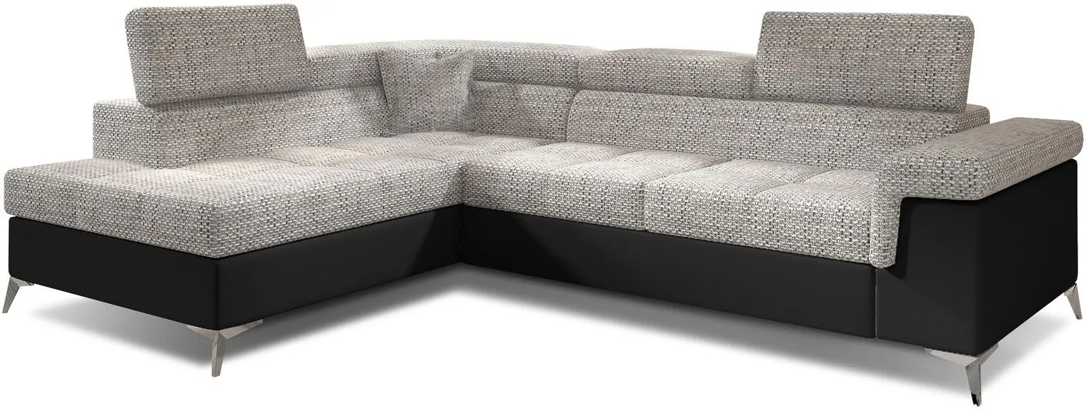 Диван угловой Eltap Eridano Berlin 01/Soft 11 Left (Gray/Black)