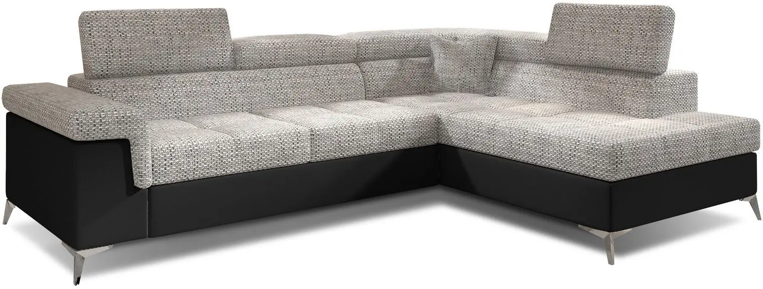 Диван угловой Eltap Eridano Berlin 01/Soft 11 Right (Gray/Black)