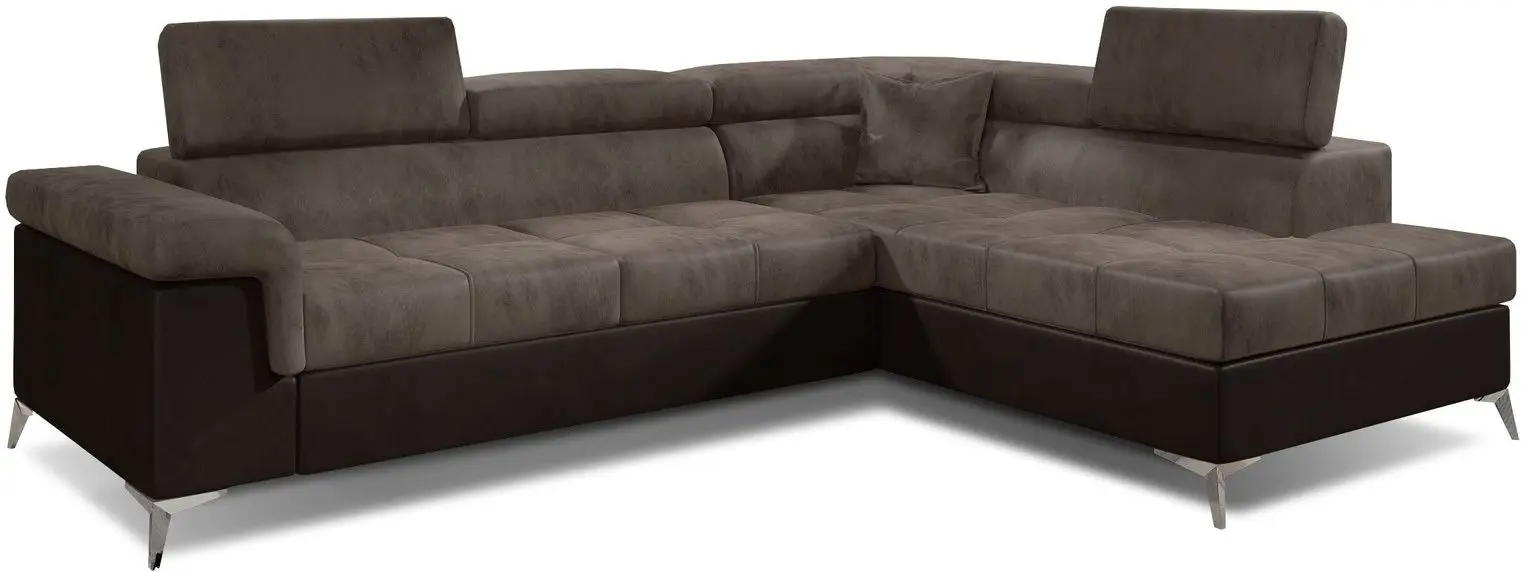 Canapea de colt Eltap Eridano Monolith 09/Monolith 29 Right (Brown Light/Brown Dark)