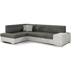 Canapea de colt Eltap Fabio Berlin 02/Soft 17 Left (Black/White)