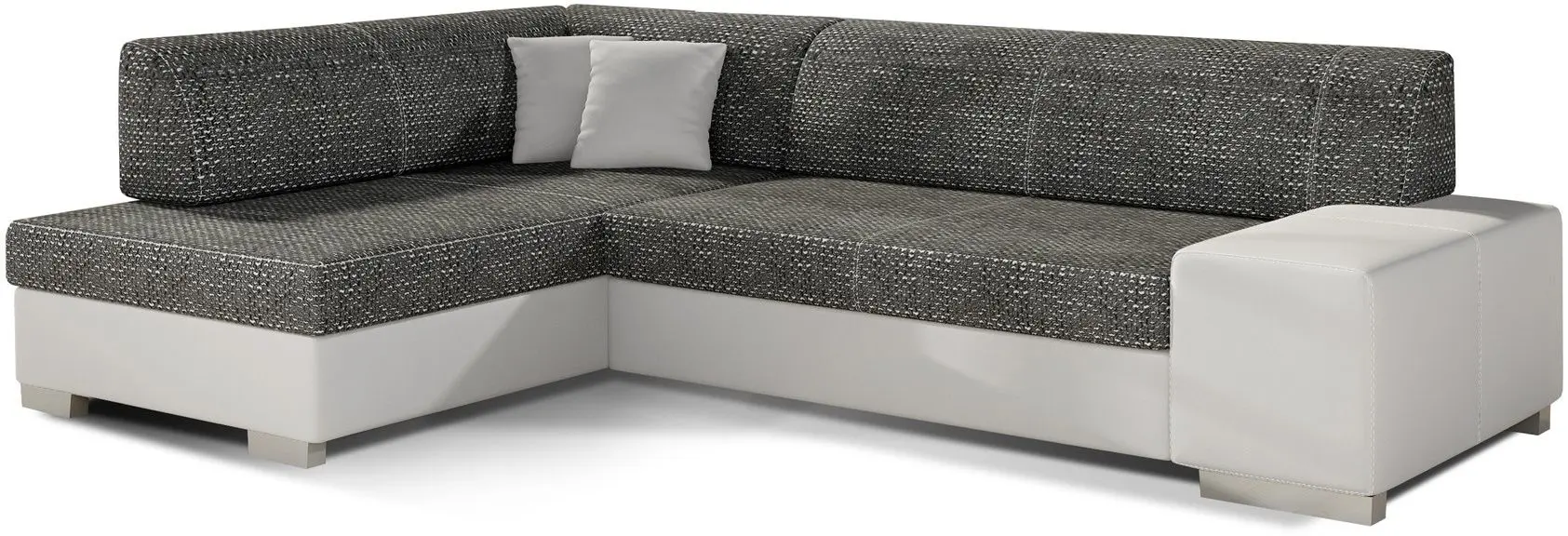 Canapea de colt Eltap Fabio Berlin 02/Soft 17 Left (Black/White)