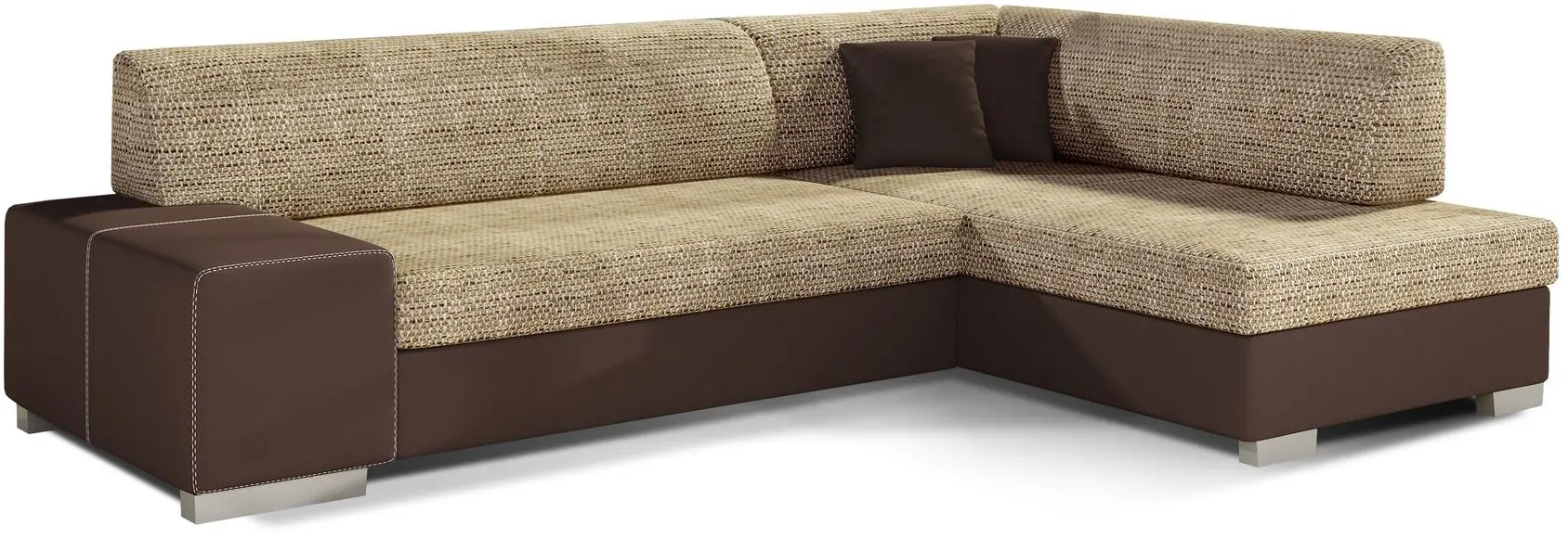 Canapea de colt Eltap Fabio Berlin 03/Soft 66 Right (Beige/Brown)