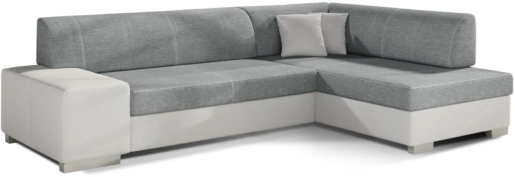 Canapea de colt Eltap Fabio Cover 83/Soft 17 Right (Gray/White)