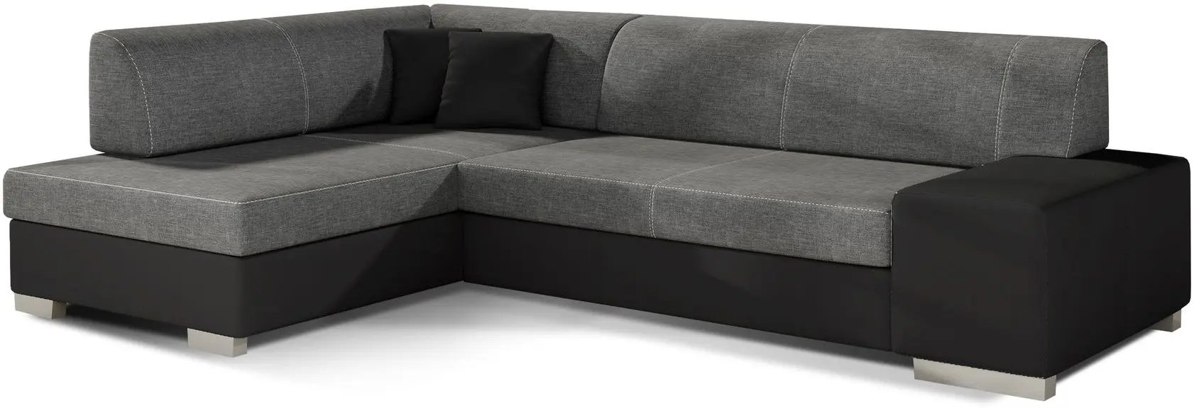 Canapea de colt Eltap Fabio Sawana 05/Soft 11 Left (Gray Dark/Black)