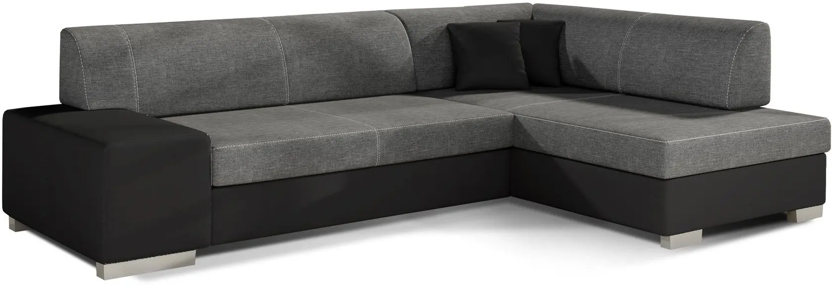 Canapea de colt Eltap Fabio Sawana 05/Soft 11 Right (Gray Dark/Black)