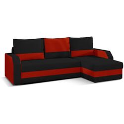 Canapea de colt Eltap Giulio Alova 04/Alova 46 (Black/Red)