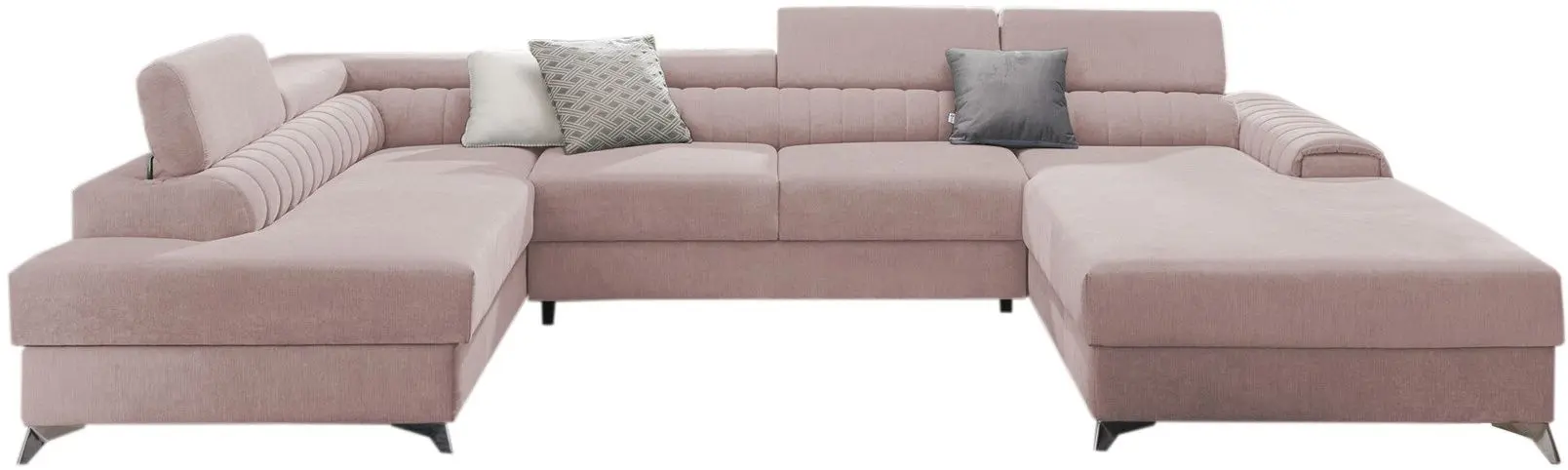 Canapea in forma de U Eltap Lacante Gojo 101 Left (Powdery Pink)