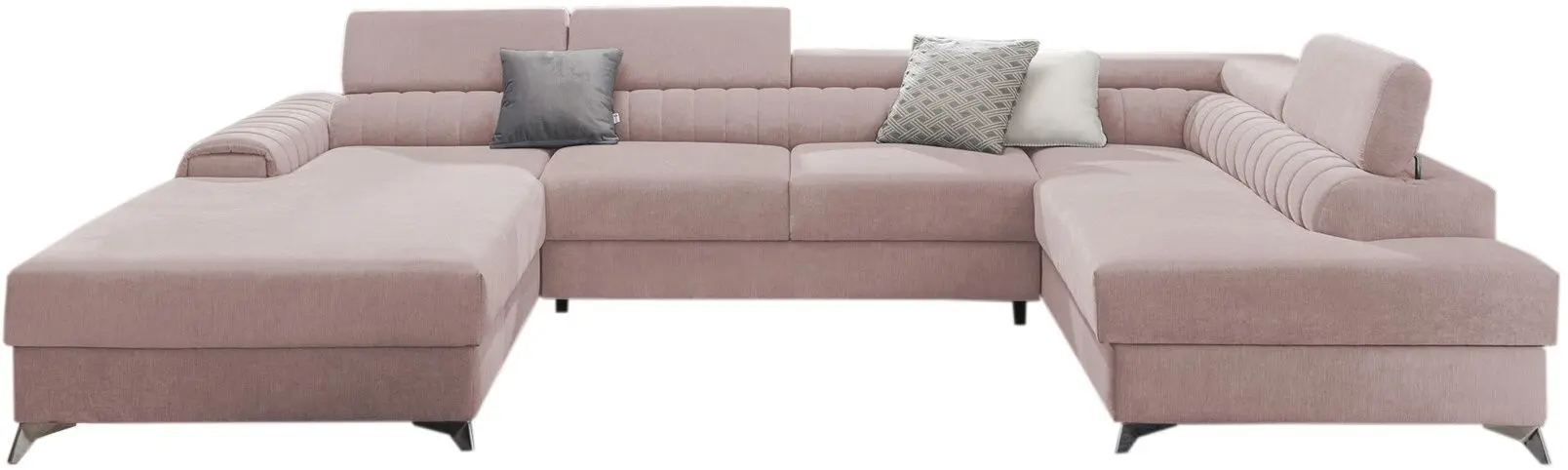 Canapea in forma de U Eltap Lacante Gojo 101 Right (Powdery Pink)