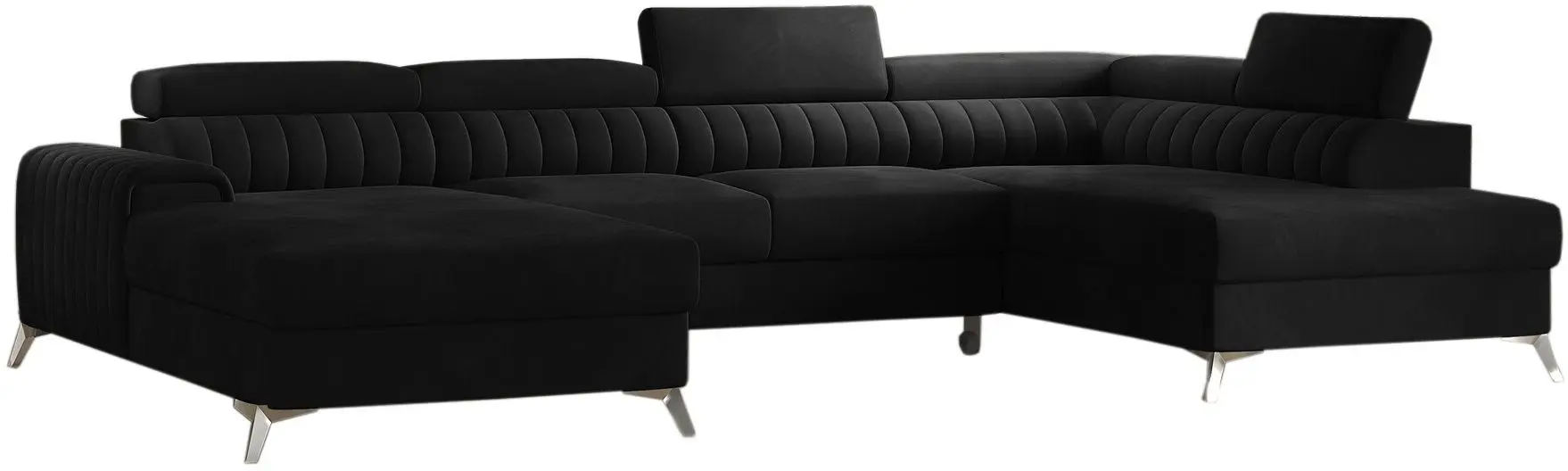 Canapea in forma de U Eltap Lacante Loco 10 Right (Black)