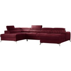 Canapea in forma de U Eltap Lacante Loco 25 Left (Burgundy)