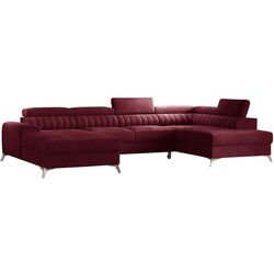 Canapea in forma de U Eltap Lacante Loco 25 Right (Burgundy)