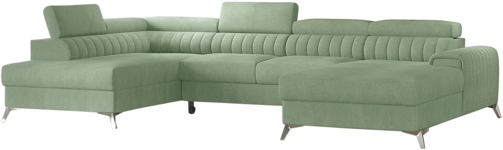 Canapea in forma de U Eltap Lacante Poco 100 Left (Green Light)