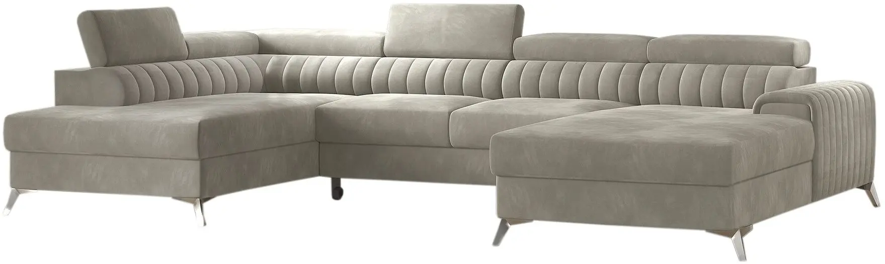 Canapea in forma de U Eltap Lacante Sola 18 Left (Gray-Beige)