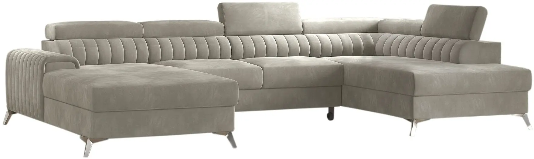 Canapea in forma de U Eltap Lacante Sola 18 Right (Gray-Beige)