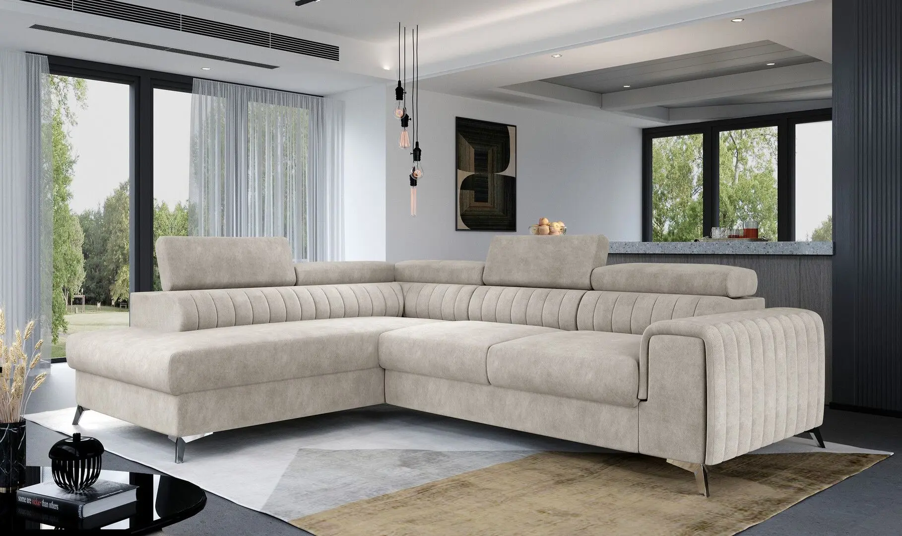 Canapea de colt Eltap Laurence Dora 21 Right (Beige) - 6