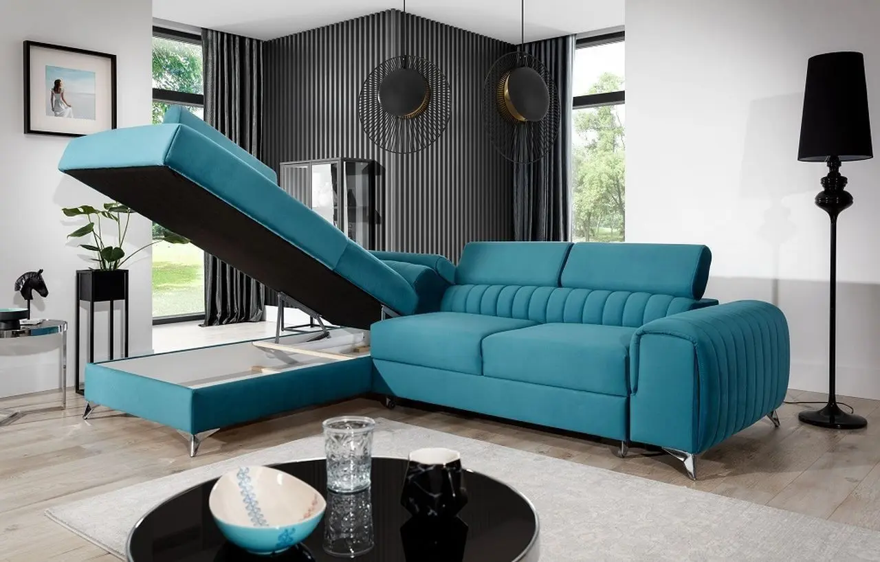 Canapea de colt Eltap Laurence Left Dora 90 (Gray)