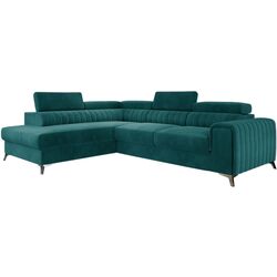 Canapea de colt Eltap Laurence Matt Velvet 75 Left (Turquoise Dark)