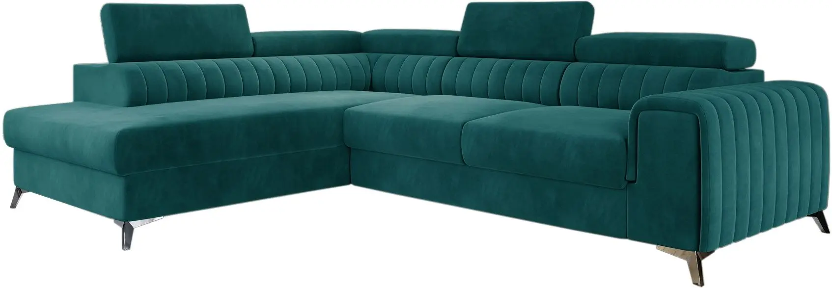 Canapea de colt Eltap Laurence Matt Velvet 75 Left (Turquoise Dark)