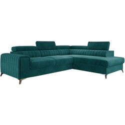 Canapea de colt Eltap Laurence Matt Velvet 75 Right (Turquoise Dark)