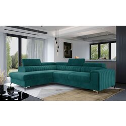 Canapea de colt Eltap Laurence Matt Velvet 75 Right (Turquoise Dark) Thumb