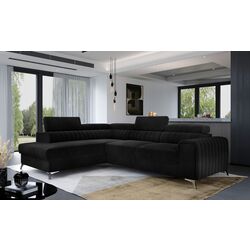 Canapea de colt Eltap Laurence Matt Velvet 99 Right (Black) Thumb