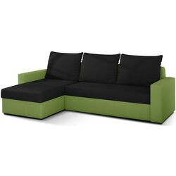 Canapea de colt Eltap Livio Alova 04/Alova 42 (Black/Green)