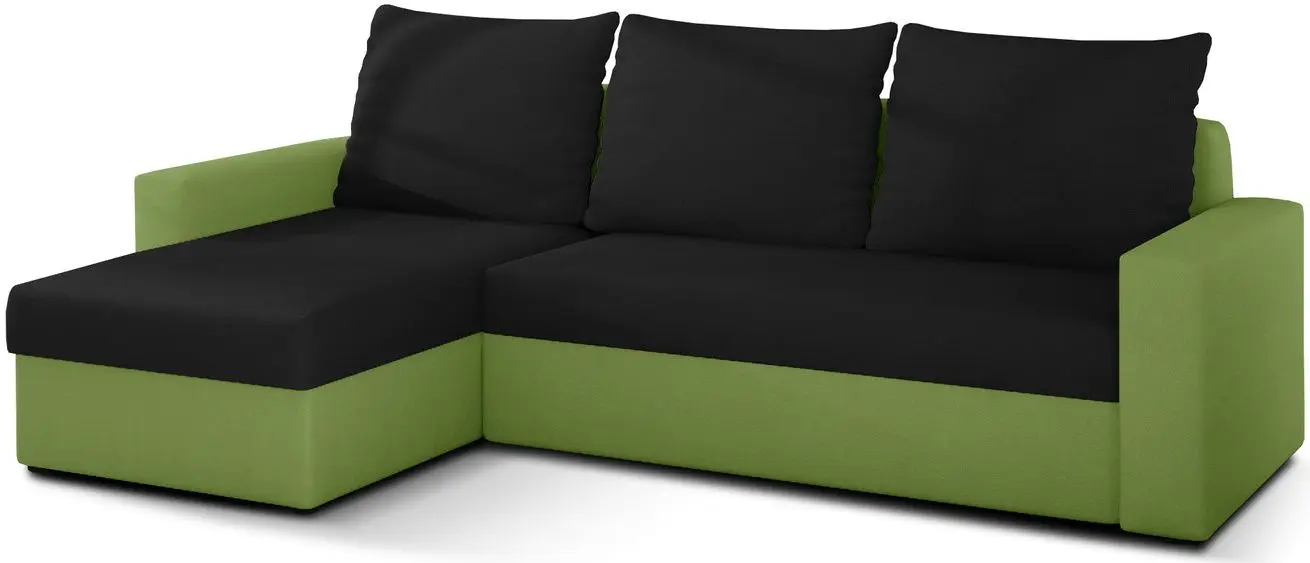 Canapea de colt Eltap Livio Alova 04/Alova 42 (Black/Green)